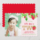 Search for summer 1st birthday invitations Strawberry strawberries