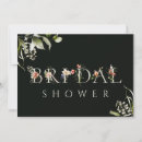 Search for dark bridal shower invitations Greenery