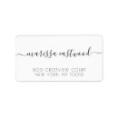Search for signature return address labels Elegant