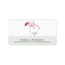 Search for cute flamingo return address labels Watercolor