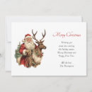 Search for vintage reindeer cards Santa claus