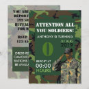 Search for army birthday invitations Military