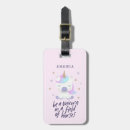 Search for unicorn luggage tags Magical