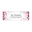 Search for pink confetti return address labels Gold