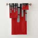 Search for grey and red bath towels Geometric