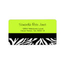 Search for lime green and black return address labels Trendy