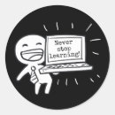 Search for knowledge round stickers Study
