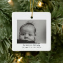 Search for birth announcement christmas tree decorations Black and white