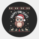 Search for owl family stickers Xmas