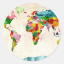 Search for watercolor world map stickers Cartography