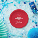Search for valentines paper plates Red