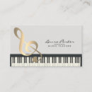 Search for pianist business cards Gold