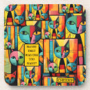 Search for funny cat coasters Humour