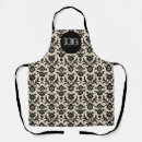 Search for black and white damask aprons Gothic
