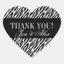 Search for zebra print wedding stickers Thank you