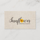 Search for sunflower business cards Rustic