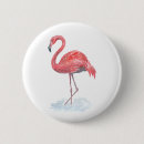 Search for pink flamingo badges Watercolor
