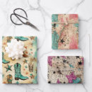Search for pink cowgirl boots wrapping paper Cowboy