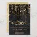 Search for gold christmas invitations Glitter