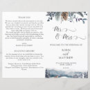 Search for winter wedding programmes Order of service