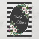 Search for black and white stripes baby shower invitations For her