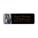 Search for black gold graduation return address labels Simple