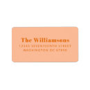 Search for peach return address labels Modern