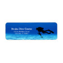 Search for dive return address labels Underwater