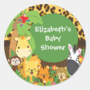 Search for jungle safari baby shower stickers Lion