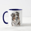 Search for australian shepherd mugs Watercolor