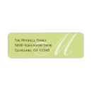 Search for classic monogram return address labels Sophisticated