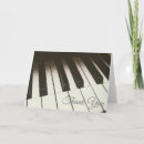 Search for piano thank you cards Black and white