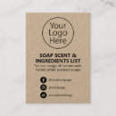 Search for scented business cards Handmade