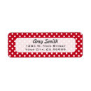Search for red polka dot return address labels Pattern