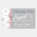 Search for pink snowflake baby shower stickers Thank you snow much