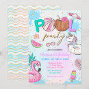 Search for unicorn pool party invitations Purple