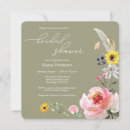 Search for sage green bridal shower invitations Wildflowers