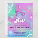Search for girls roller skating party invitations 80s