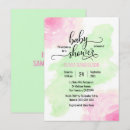 Search for pink and green baby shower invitations Trendy