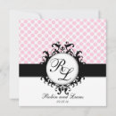 Search for polka dot monogram invitations Chic