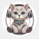 Search for musical cat stickers Cute