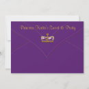 Search for purple gold sweet 16 invitations Tiara