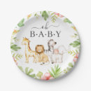 Search for gender neutral baby elephant plates Giraffe