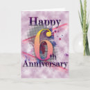 Search for 6th anniversary cards Purple