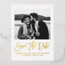 Search for gold foil save the date postcards Typography