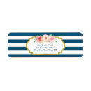 Search for pink and navy return address labels Girly
