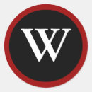 Search for letter w stickers Black and white