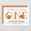 Search for horizontal twins 1st birthday invitations Bear