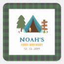 Search for happy birthday invitation stickers Camping