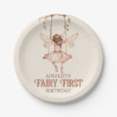 Search for enchanted forest paper plates Fairy first birthday